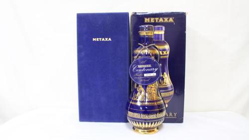 メタクサ METAXA センテナリー 18K 陶器 箱付 青陶器 古酒