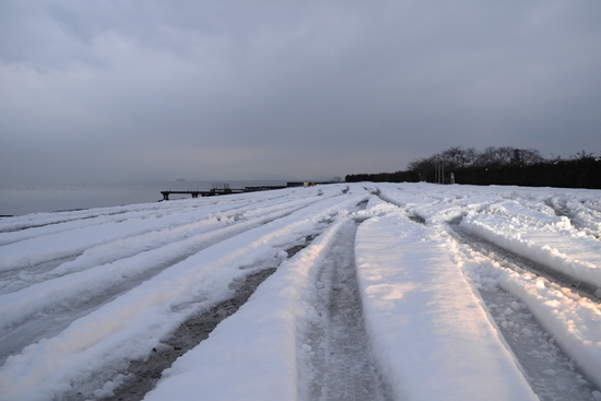雪の琵琶湖