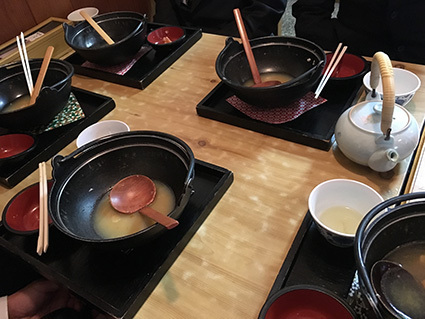 鍋やきうどん（祈祷おわり）