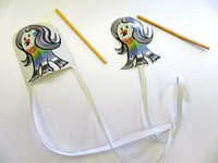 歩行凧（ウォーキングカイト）作りに挑戦（アマビエ）