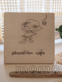 wire sign　☆　pincushion cafe さん