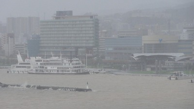 台風一過～現在の大津港付近～