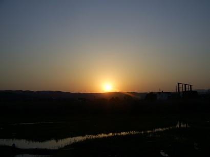 ４月２８日　夕日が綺麗でした。
