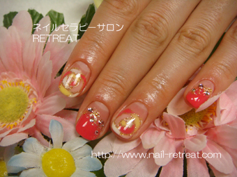 華やかぁぁ～～お花フレンチネイル