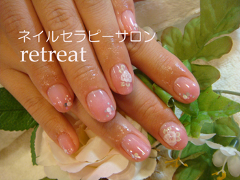 retreatオリジナルカラ－ジェルでのブライダルネイル♪