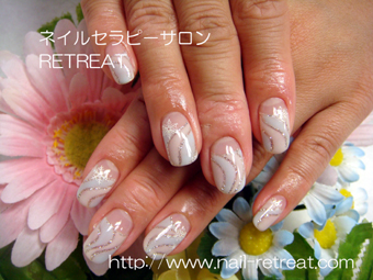 スノ－な縦プッチ柄ネイル