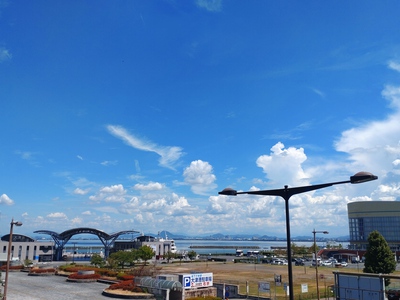 夏の雲、琵琶湖の夏。