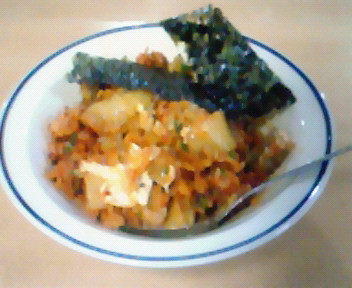 キムチ炒飯(o^∀^o)