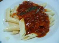 ミートソースのパスタ（ペンネ）＠イケア　ポートアイランド店