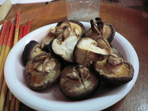 原木シイタケ　食してみて