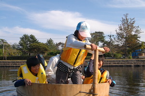 近江舞子内湖 タライ舟漕ぎ体験編
