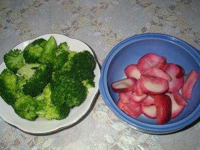 自家製野菜での食事