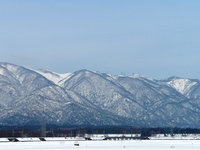 雪景色を見ながら出張