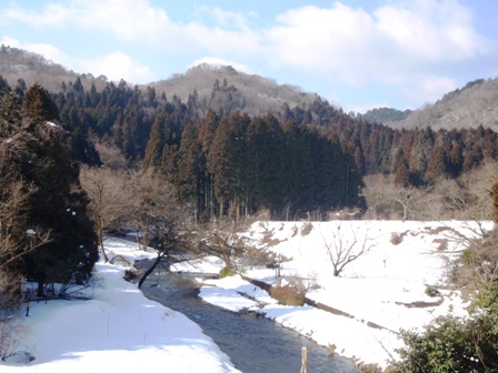 ・今津町保坂・福山聖子さん、快晴、朝、昼風景