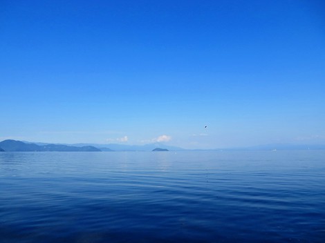 まだ真夏日・・琵琶湖と風景がいい感じ