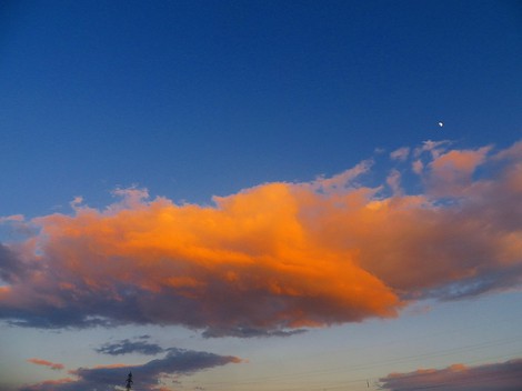 僅かな時間でした・・夕焼け空・・そして北風