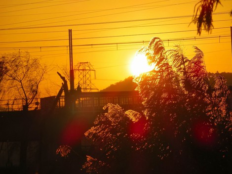 秋晴れの金曜日・・夕景も秋らしかった・・
