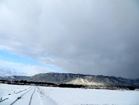 白い朝・・朝雪少々～～