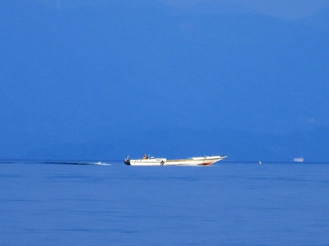 まだ真夏日・・琵琶湖と風景がいい感じ