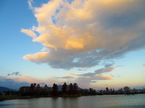 僅かな時間でした・・夕焼け空・・そして北風