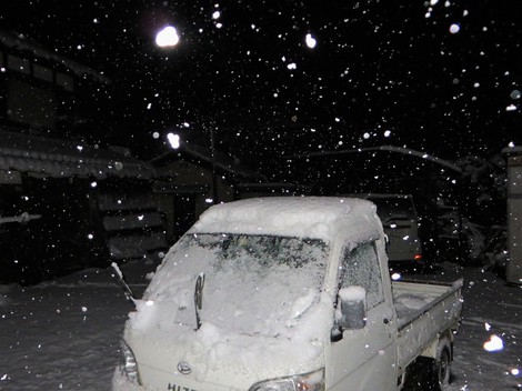積雪８センチで・・寒い朝