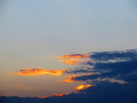 僅かな時間でした・・夕焼け空・・そして北風