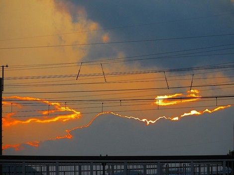 僅かな時間でした・・夕焼け空・・そして北風
