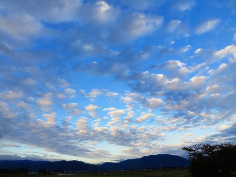 夕方に少し青空・・金曜日もおしまい・・