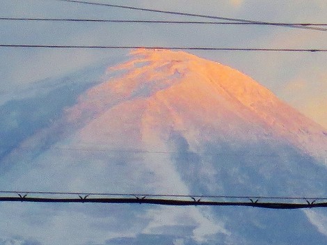 2018年・・夕景に伊吹山晴れて・・大晦日