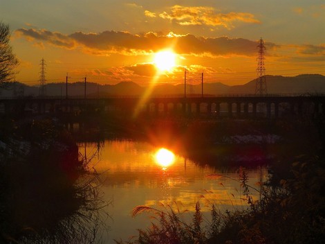 夕焼け見えて・・水曜日も・・