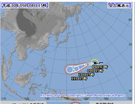 新たな台風22号と停電状況
