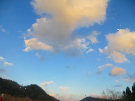 僅かな時間でした・・夕焼け空・・そして北風
