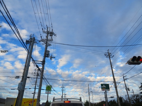 夕方に少し青空・・金曜日もおしまい・・