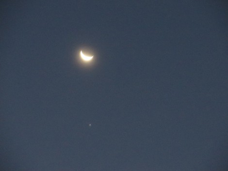 夜明け前～～月と木星・・金曜日