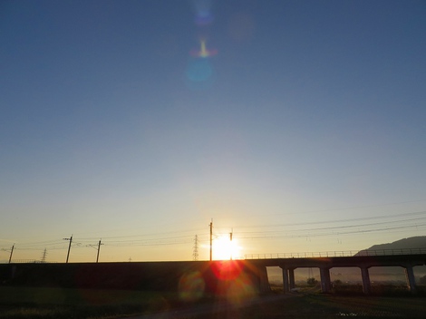 秋深い始まりの景色みながら・・台風22号も気がかり・・