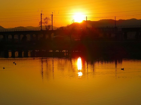 秋晴れの金曜日・・夕景も秋らしかった・・