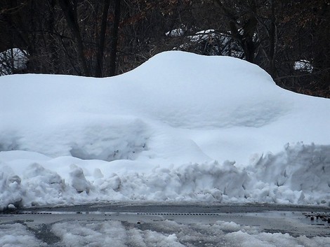 低温で～～思ったより融雪せず！