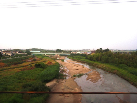 白紫陽花~~湖西線車窓風景～～