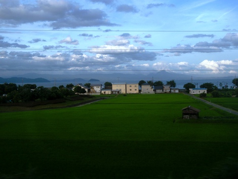 湖西線車窓風景～台風の影響？？風景