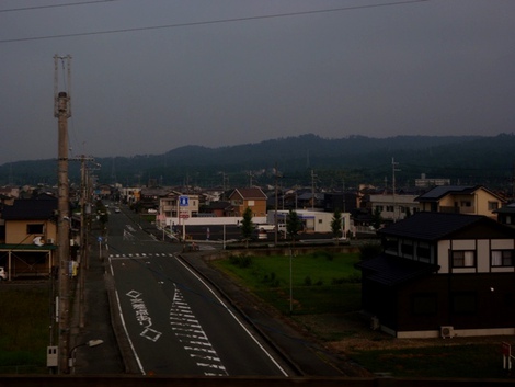 ８月４日・・湖西線車窓から高島市内