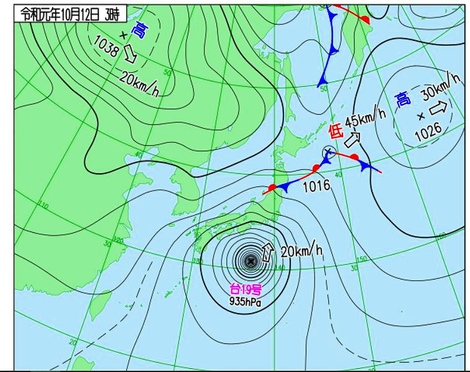 台風19号・・ HAGIBIS（ハギビス）