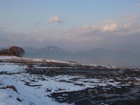 気持ちい天候で・・県道３３３号線（湖周道路）新旭町