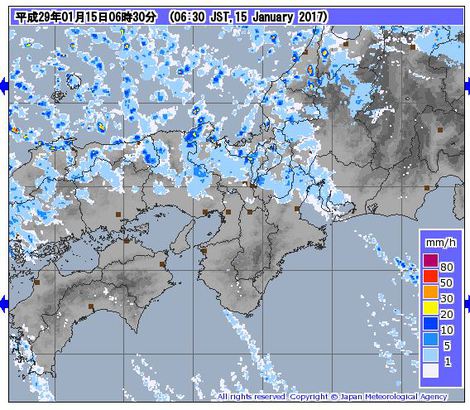 冬型・・雪～降ったり止んだりで継続のようです
