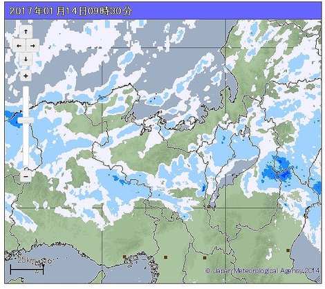大雪と風雪に関する滋賀県気象情報　第６号～集落除雪機出勤