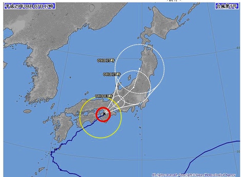 今夜半がピークか？？　　台風5号