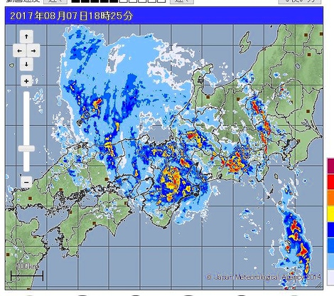 今夜半がピークか？？　　台風5号