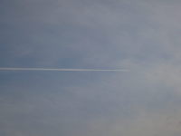 サンタさんの飛行機雲？