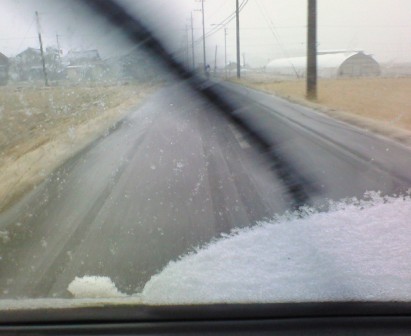 風雪・琵琶湖