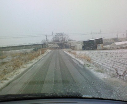 風雪・琵琶湖