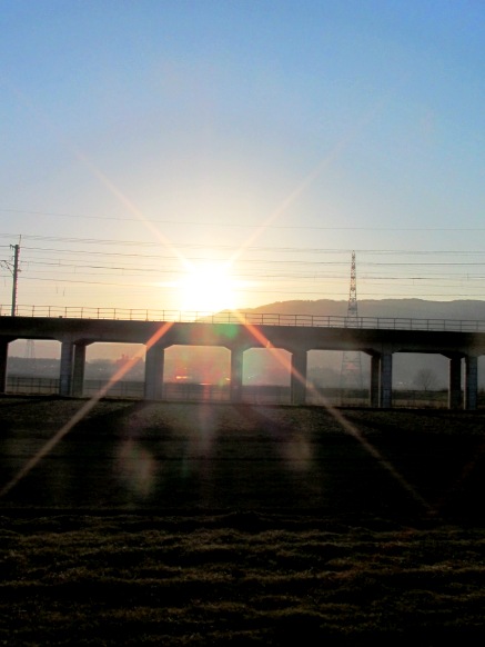 春の夕焼け